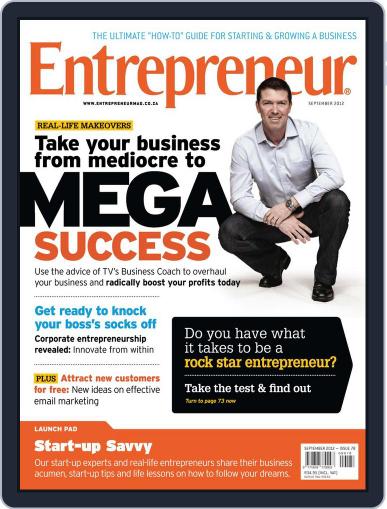 Entrepreneur Magazine South Africa August 31st, 2012 Digital Back Issue Cover