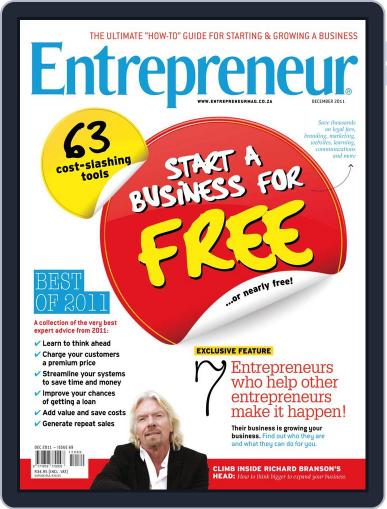 Entrepreneur Magazine South Africa December 1st, 2011 Digital Back Issue Cover