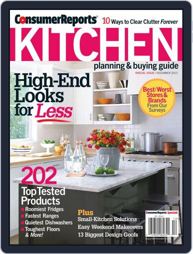 Consumer Reports Kitchen Planning and Buying Guide October 17th, 2012 Digital Back Issue Cover