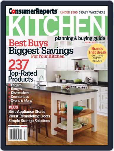 Consumer Reports Kitchen Planning and Buying Guide April 17th, 2012 Digital Back Issue Cover