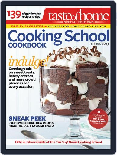 Taste Of Home Cooking School March 15th, 2013 Digital Back Issue Cover