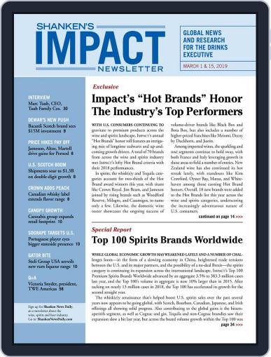 Shanken's Impact Newsletter March 1st, 2019 Digital Back Issue Cover