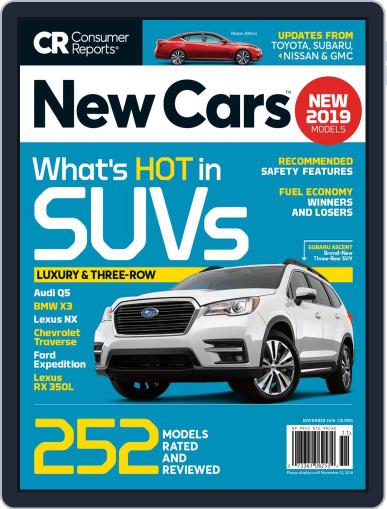 Consumer Reports New Cars November 1st, 2018 Digital Back Issue Cover