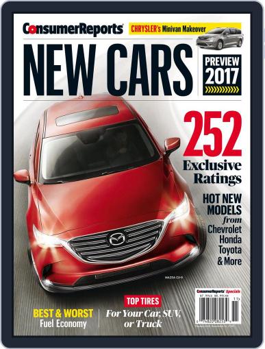 Consumer Reports New Cars August 23rd, 2016 Digital Back Issue Cover