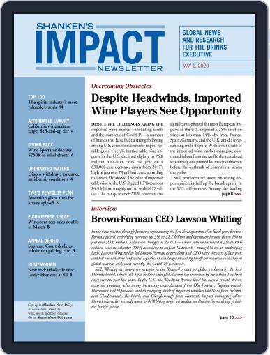 Shanken's Impact Newsletter May 1st, 2020 Digital Back Issue Cover