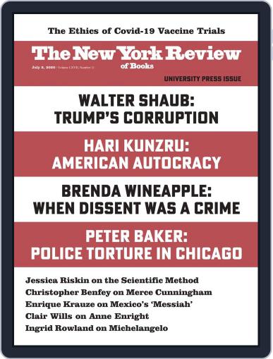 The New York Review of Books July 2nd, 2020 Digital Back Issue Cover