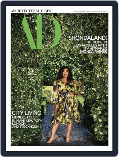 Architectural Digest February 1st, 2019 Digital Back Issue Cover