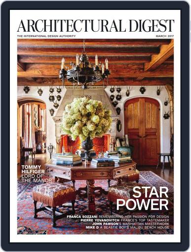 Architectural Digest March 1st, 2017 Digital Back Issue Cover