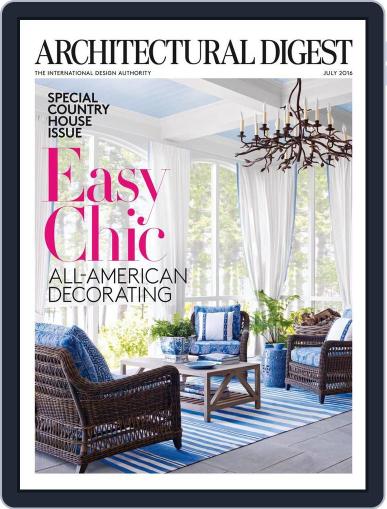 Architectural Digest June 7th, 2016 Digital Back Issue Cover