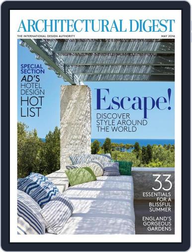 Architectural Digest April 5th, 2016 Digital Back Issue Cover