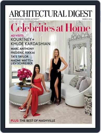 Architectural Digest February 2nd, 2016 Digital Back Issue Cover