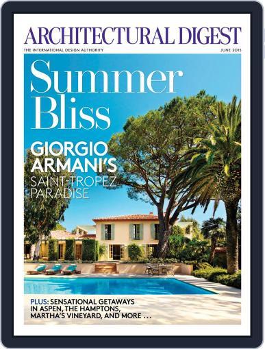 Architectural Digest June 1st, 2015 Digital Back Issue Cover