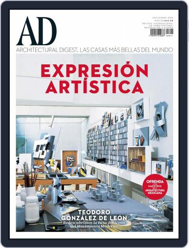 Architectural Digest Mexico November 1st, 2016 Digital Back Issue Cover