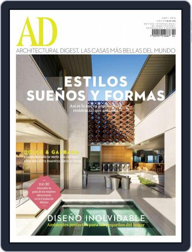Architectural Digest Mexico April 2nd, 2016 Digital Back Issue Cover
