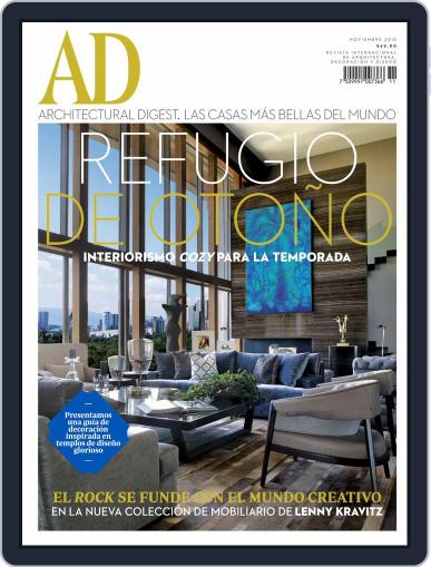 Architectural Digest Mexico November 1st, 2015 Digital Back Issue Cover