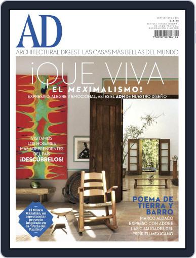 Architectural Digest Mexico September 1st, 2015 Digital Back Issue Cover