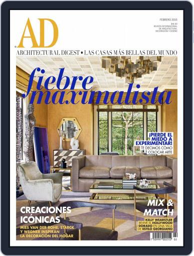 Architectural Digest Mexico February 2nd, 2015 Digital Back Issue Cover