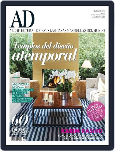 Architectural Digest Mexico November 1st, 2014 Digital Back Issue Cover