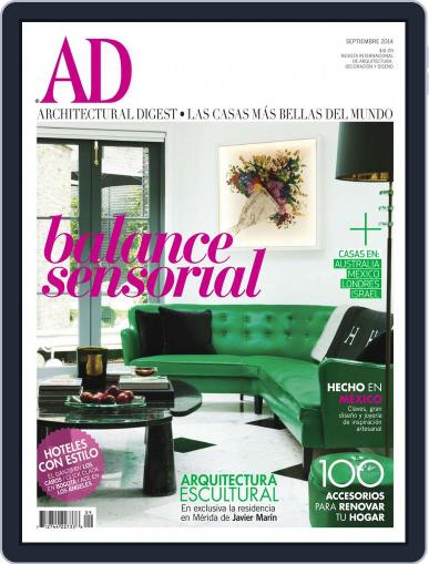 Architectural Digest Mexico September 1st, 2014 Digital Back Issue Cover