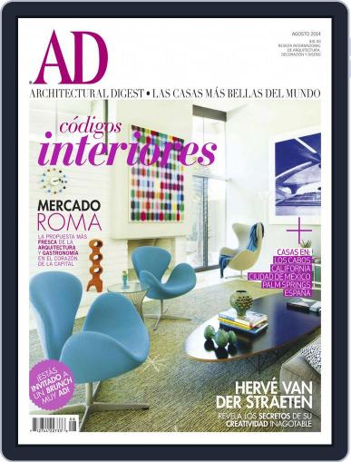Architectural Digest Mexico August 1st, 2014 Digital Back Issue Cover