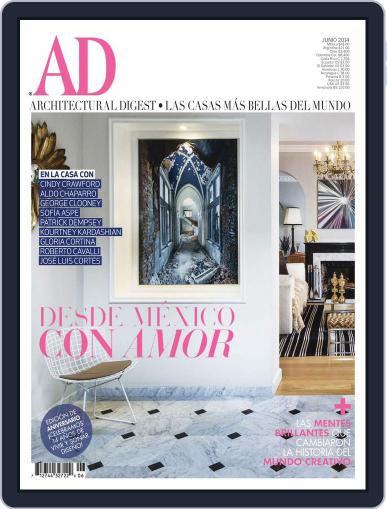 Architectural Digest Mexico June 1st, 2014 Digital Back Issue Cover