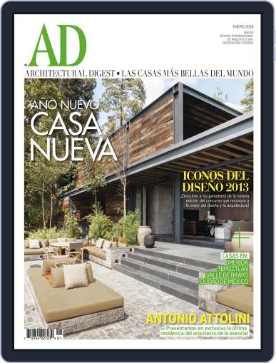 Architectural Digest Mexico January 1st, 2014 Digital Back Issue Cover