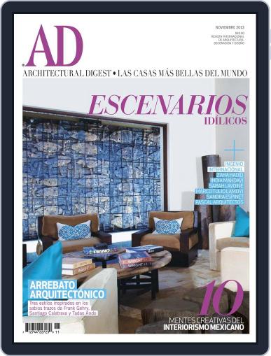 Architectural Digest Mexico November 1st, 2013 Digital Back Issue Cover