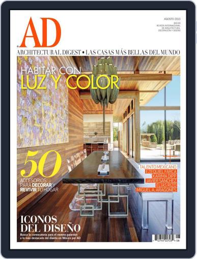 Architectural Digest Mexico August 1st, 2013 Digital Back Issue Cover