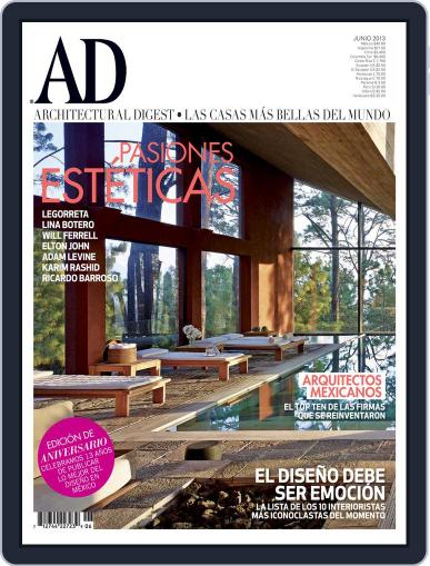 Architectural Digest Mexico June 1st, 2013 Digital Back Issue Cover