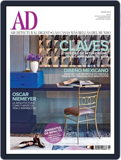 Architectural Digest Mexico January 1st, 2013 Digital Back Issue Cover