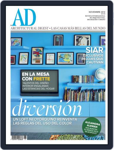 Architectural Digest Mexico November 5th, 2012 Digital Back Issue Cover