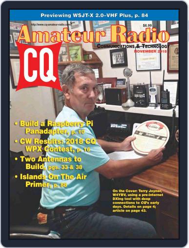 CQ Amateur Radio November 1st, 2018 Digital Back Issue Cover