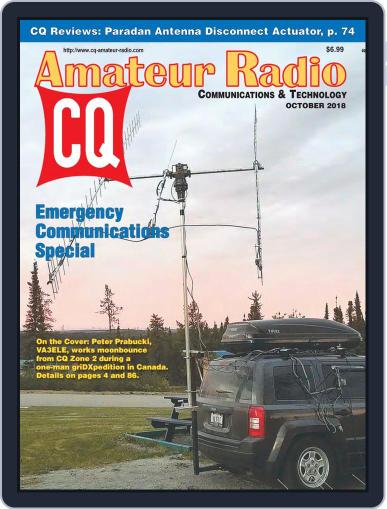 CQ Amateur Radio October 1st, 2018 Digital Back Issue Cover