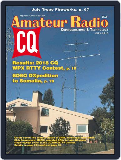 CQ Amateur Radio July 1st, 2018 Digital Back Issue Cover