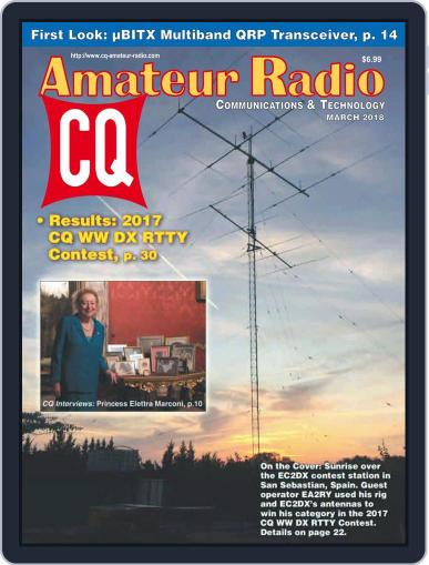 CQ Amateur Radio March 1st, 2018 Digital Back Issue Cover