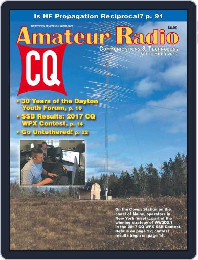 CQ Amateur Radio September 1st, 2017 Digital Back Issue Cover
