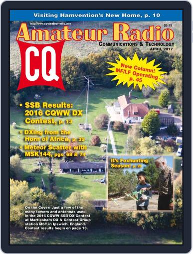 CQ Amateur Radio April 1st, 2017 Digital Back Issue Cover