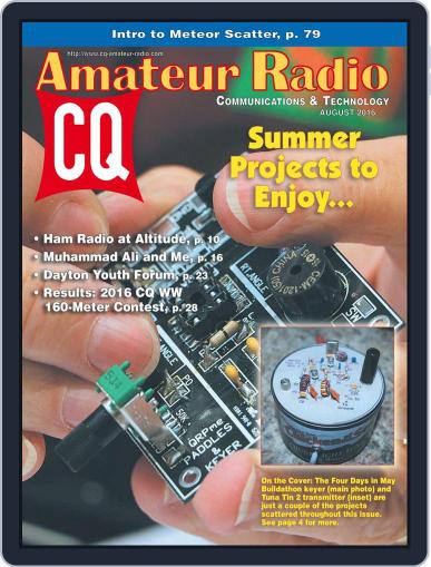 CQ Amateur Radio August 1st, 2016 Digital Back Issue Cover