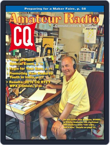 CQ Amateur Radio July 1st, 2016 Digital Back Issue Cover