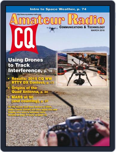 CQ Amateur Radio March 1st, 2016 Digital Back Issue Cover