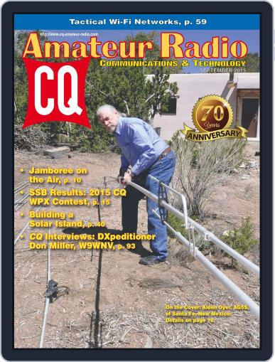 CQ Amateur Radio September 1st, 2015 Digital Back Issue Cover