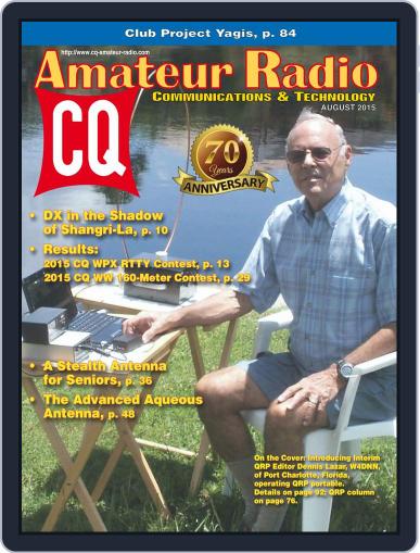 CQ Amateur Radio August 1st, 2015 Digital Back Issue Cover