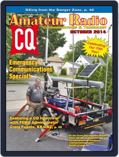 CQ Amateur Radio October 6th, 2014 Digital Back Issue Cover