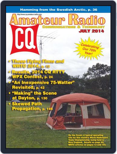 CQ Amateur Radio July 2nd, 2014 Digital Back Issue Cover