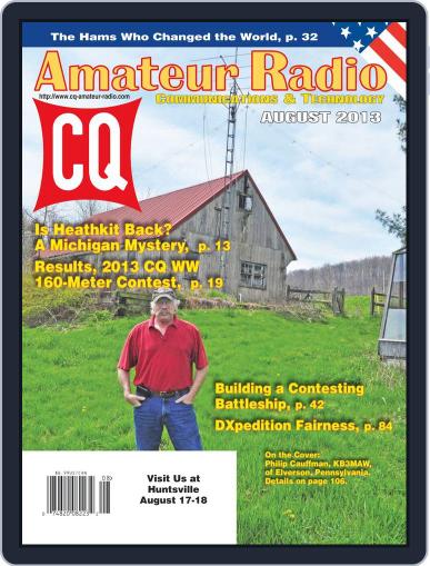 CQ Amateur Radio August 1st, 2013 Digital Back Issue Cover