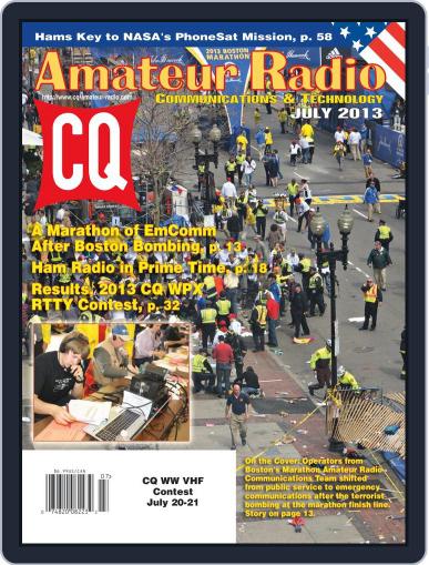 CQ Amateur Radio July 1st, 2013 Digital Back Issue Cover