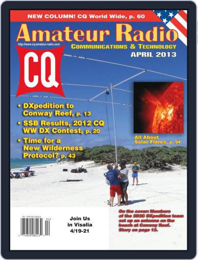 CQ Amateur Radio April 1st, 2013 Digital Back Issue Cover