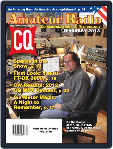 CQ Amateur Radio February 1st, 2013 Digital Back Issue Cover