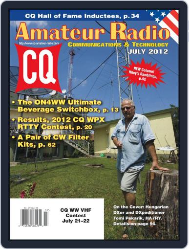 CQ Amateur Radio July 1st, 2012 Digital Back Issue Cover