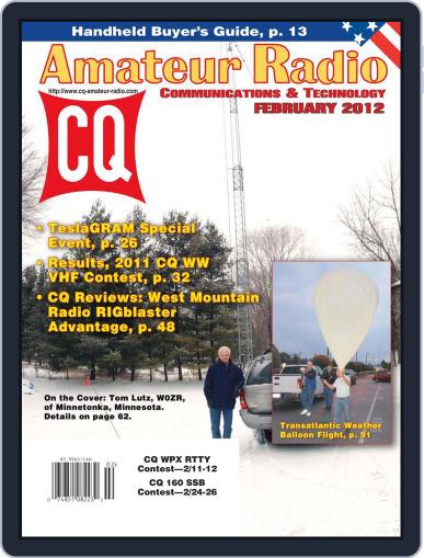 CQ Amateur Radio February 1st, 2012 Digital Back Issue Cover